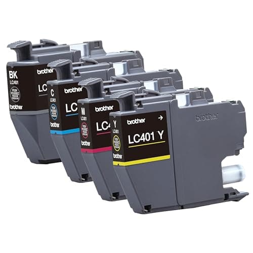 Brother Genuine LC4014PKS Standard Yield 4-Pack Ink Cartridges – Includes 1 Cartridge Each of Black, Cyan, Magenta and Yellow