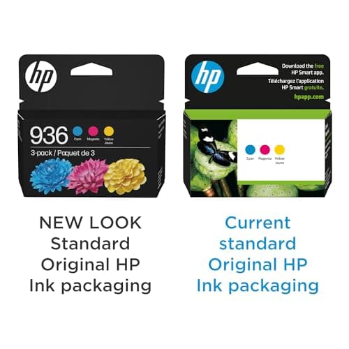 HP 936 Cyan, Magenta, Yellow Ink Cartridges (3-Pack) | Works with OfficeJet 9120, Pro 9110, 9120, 9130, Wide Format 9730 | Eligible for Instant Ink | 6C3Z3LN