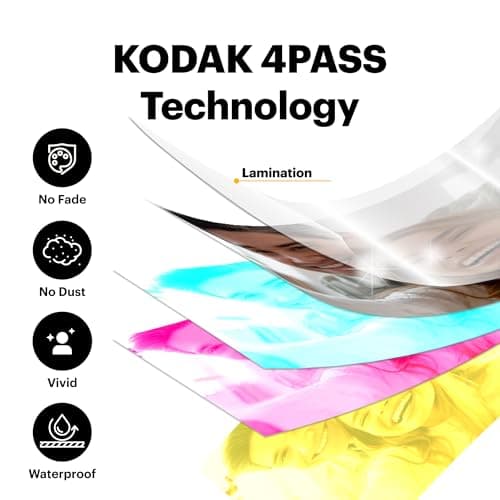 KODAK Mini 2 Retro 2x3 Portable Photo Printer, 38 Sheets, Bluetooth Smartphone Printer for iPhone & Android, Instant Color Prints, 4PASS Dye Sublimation, White