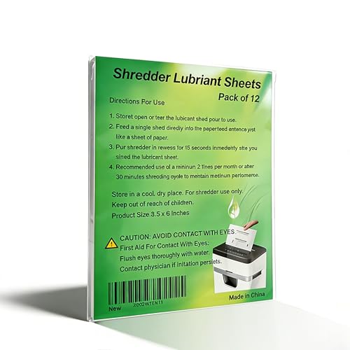 NCWANG Paper Shredder Lubricant Sheets Review: Do They Work?