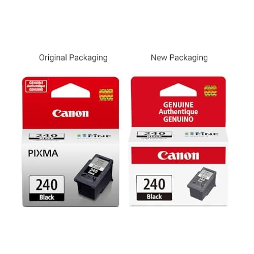 Canon PG-240 Genuine Black Ink Cartridge, Compatible with MG2120/3120/4120, MX512/432/472/372/392/522/532/452, MG2220/3220/4220/3520/3620, TS5120