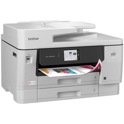 Brother INKvestment 6960 Wireless Color Inkjet All-in-One Printer with 11”x17” Capabilities and 3.5” Color Touchscreen | Includes Refresh Subscription Trial(1) (MFC-J6960DW)