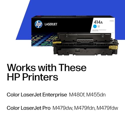 HP 414A Cyan Toner Cartridge | Works with Color LaserJet Enterprise M455dn, MFP M480f,Pro M454, MFP M479 Series | W2021A