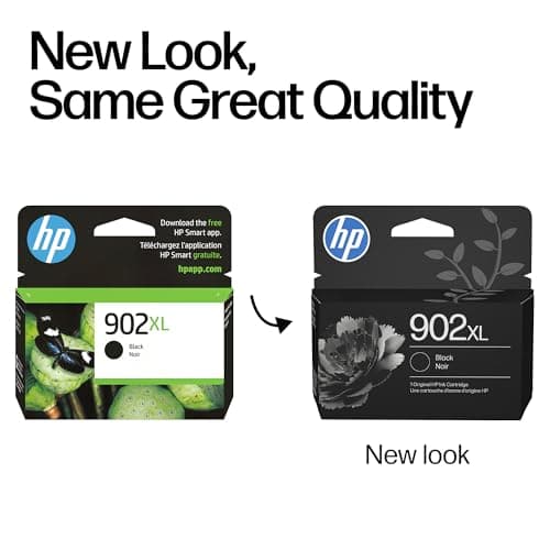 HP 902XL Black High-Yield Ink Cartridge Printers | Works with Printer Series: OfficeJet 6954, 6958, 6962, OfficeJet Pro 6968, 6975, 6978 | Eligible for Instant Ink | T6M14AN