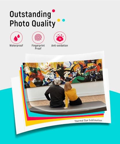 Liene M100 4x6'' Photo Printer, Phone Printer 100 Sheets & 3 Cartridges, Full-Color Photo, Portable Instant Photo Printer for iPhone Android, Thermal Dye Sublimation, Wi-Fi Picture Printer 100 Papers