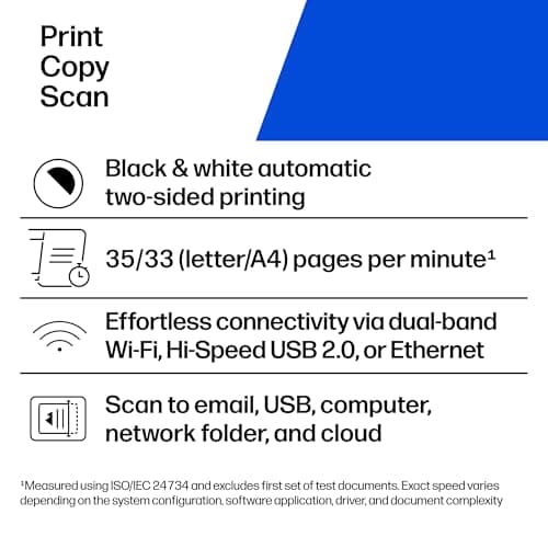 HP LaserJet Pro MFP 3101sdw Wireless All-in-One Laser Printer, Office Printer, Duplex, Best-for-Small Teams (9D2X4F)