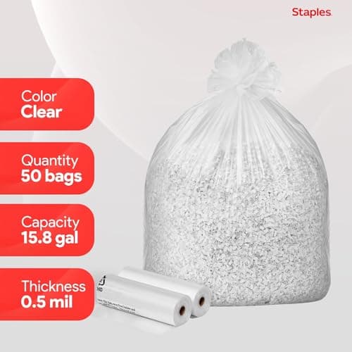 Tru Red 424154 Shredder Bags 15.8 Gal (22403) 50/Pack